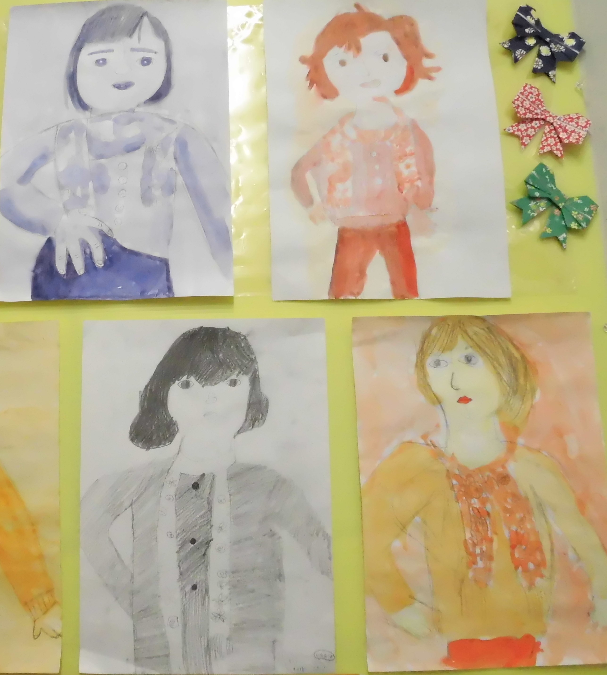 講師がモデルの人物画