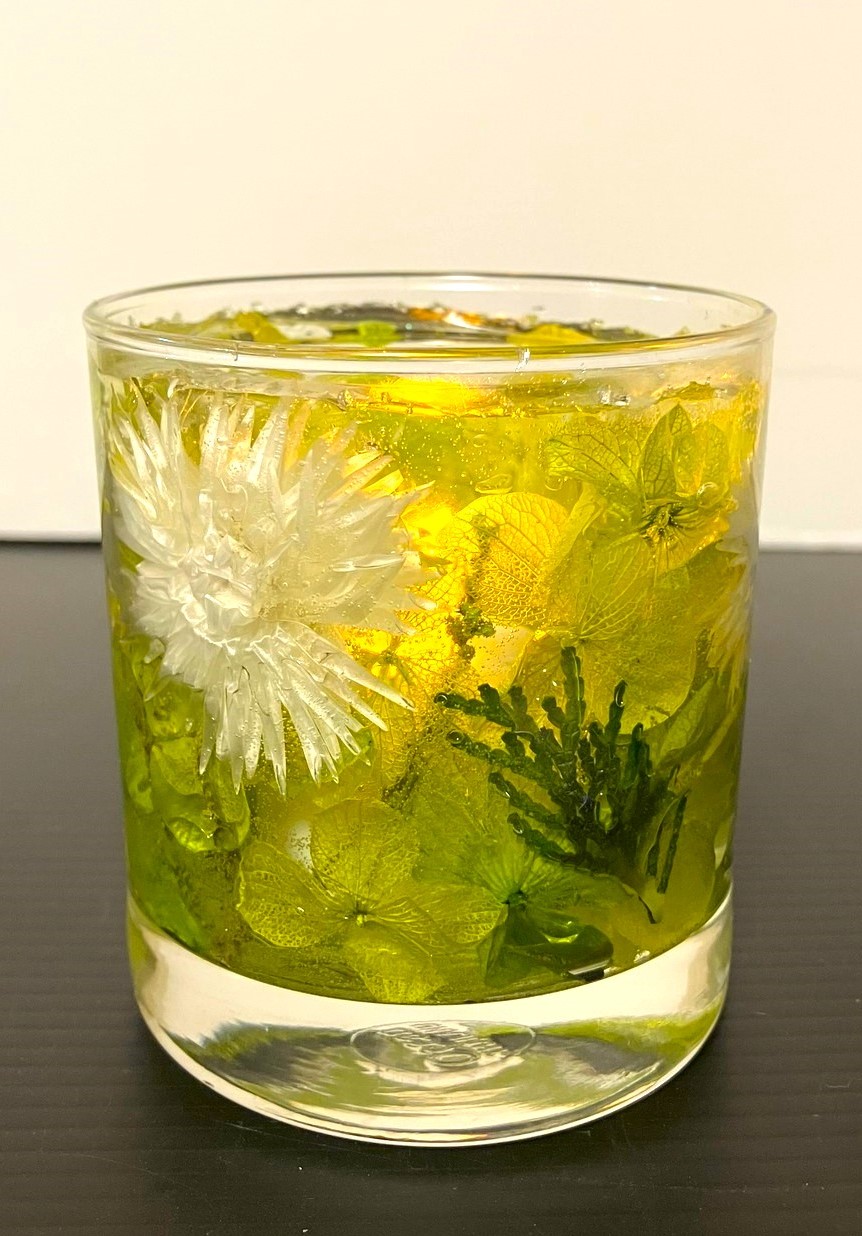 10月の作品　月灯りのジェルキャンドル　