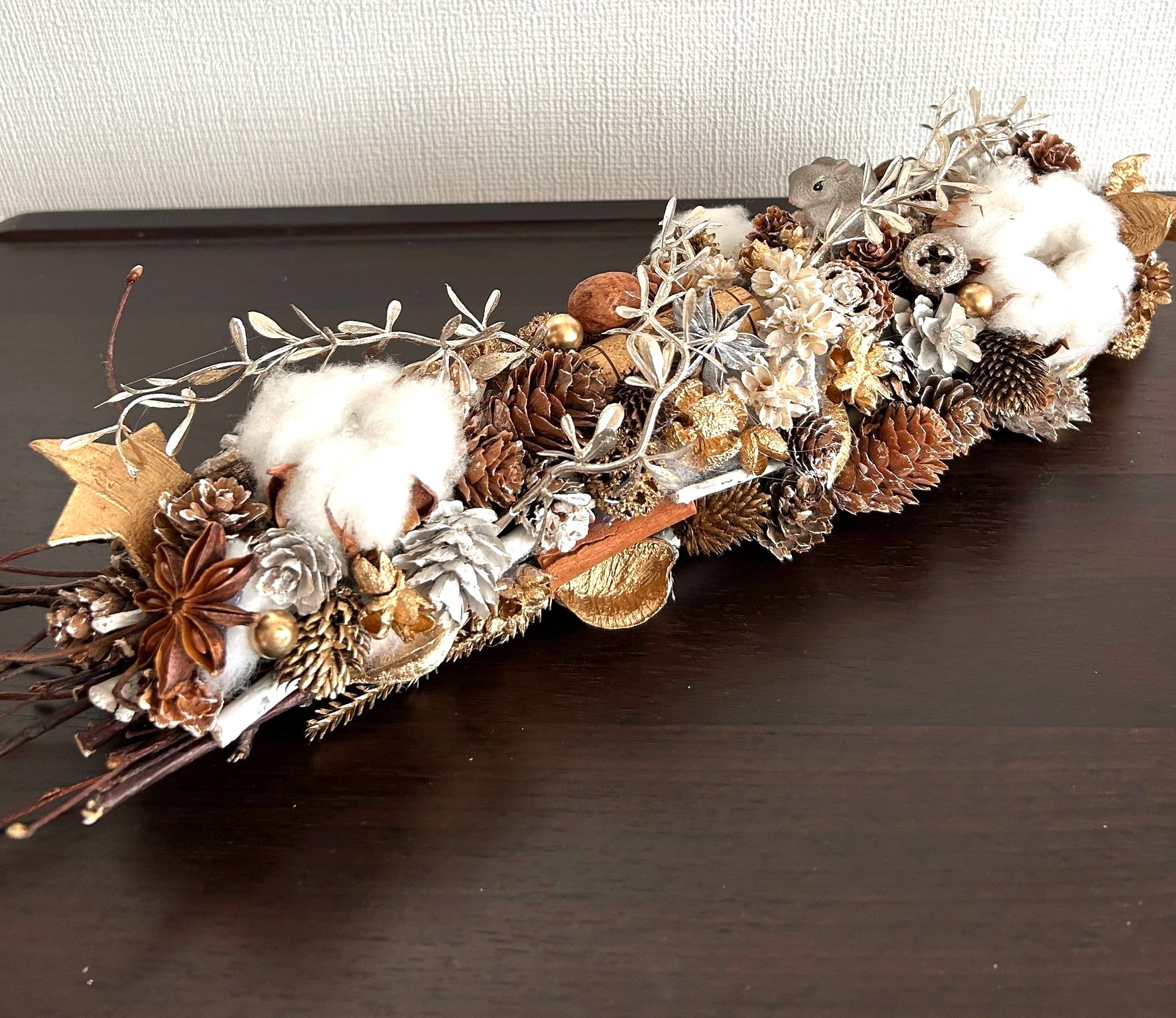 11月の作品　ふわふわ雪のブッシュドノエル！