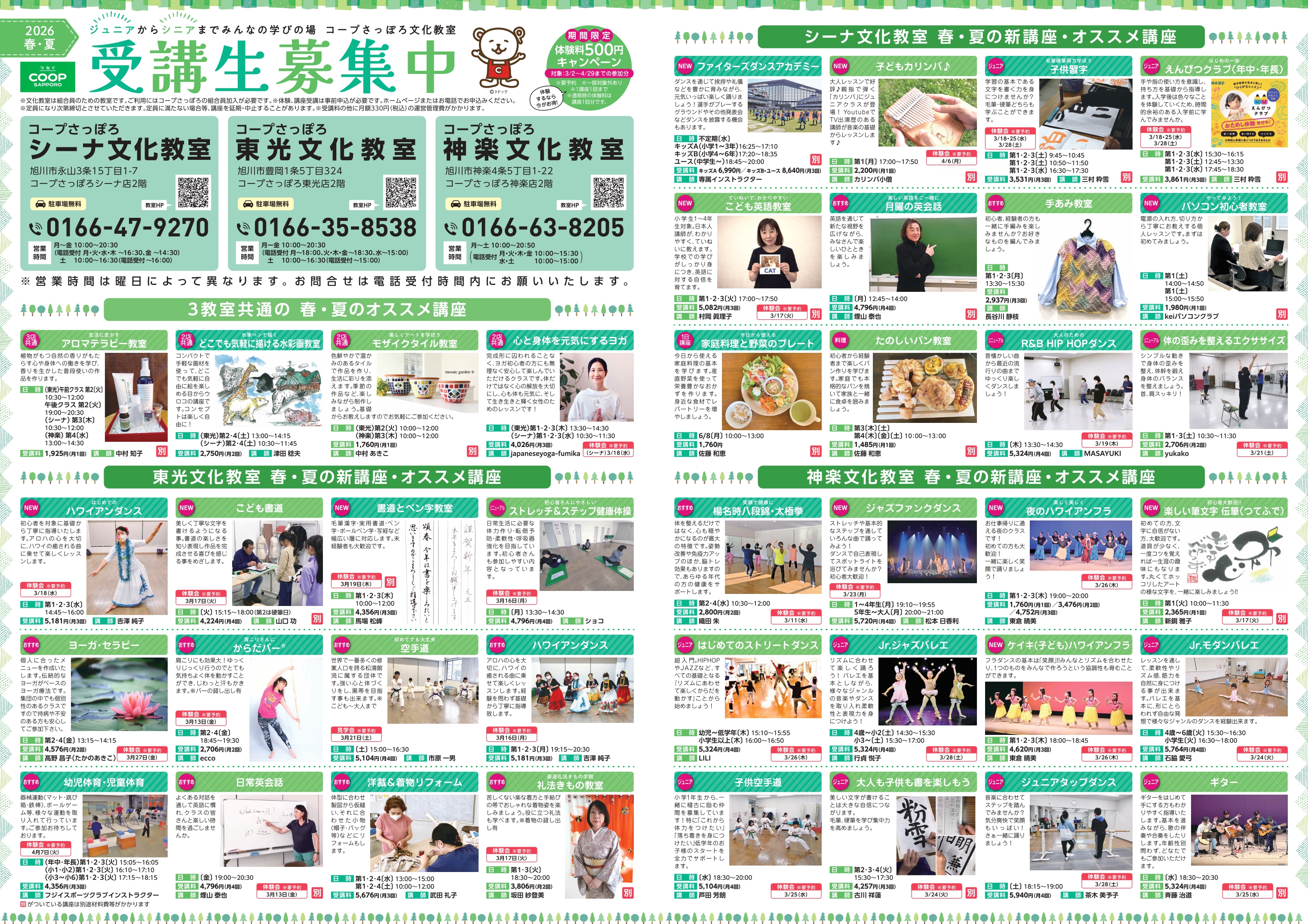 ●春・夏版チラシ表面