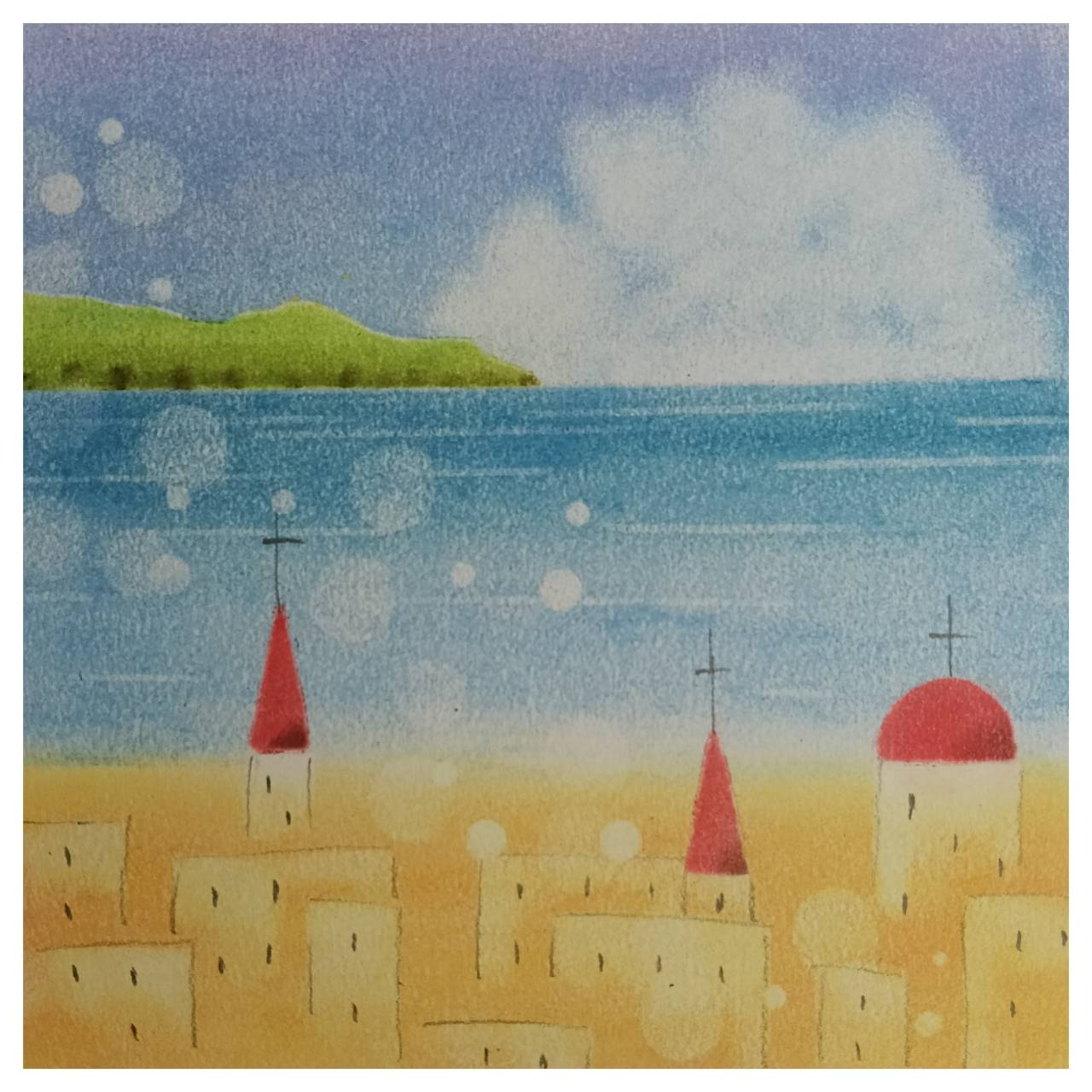 海外の避暑地を思い起こすような素敵な絵です。